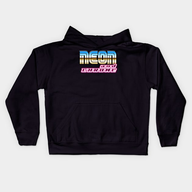 Neon and Chrome Kids Hoodie by psychoandy